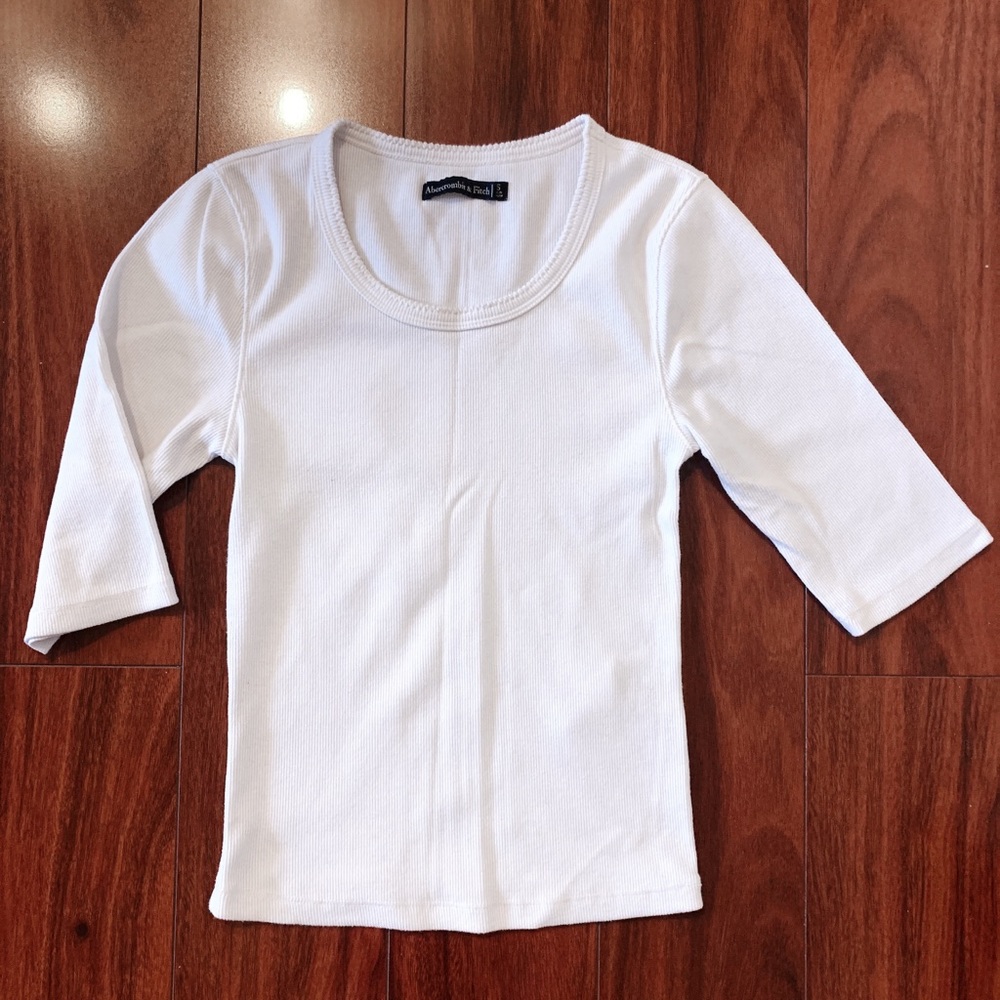 Abercrombie & Fitch Ribbed White Top